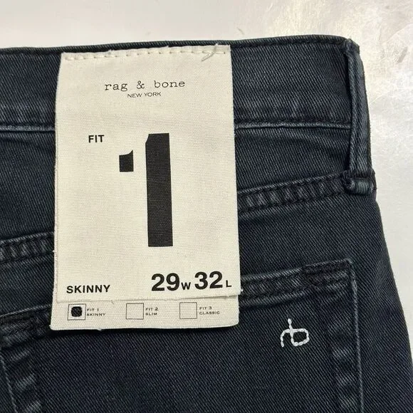 Rag & Bone Jeans Mens Size 29x32 Fit 1 Skinny Inlet Blue Denim NWOT